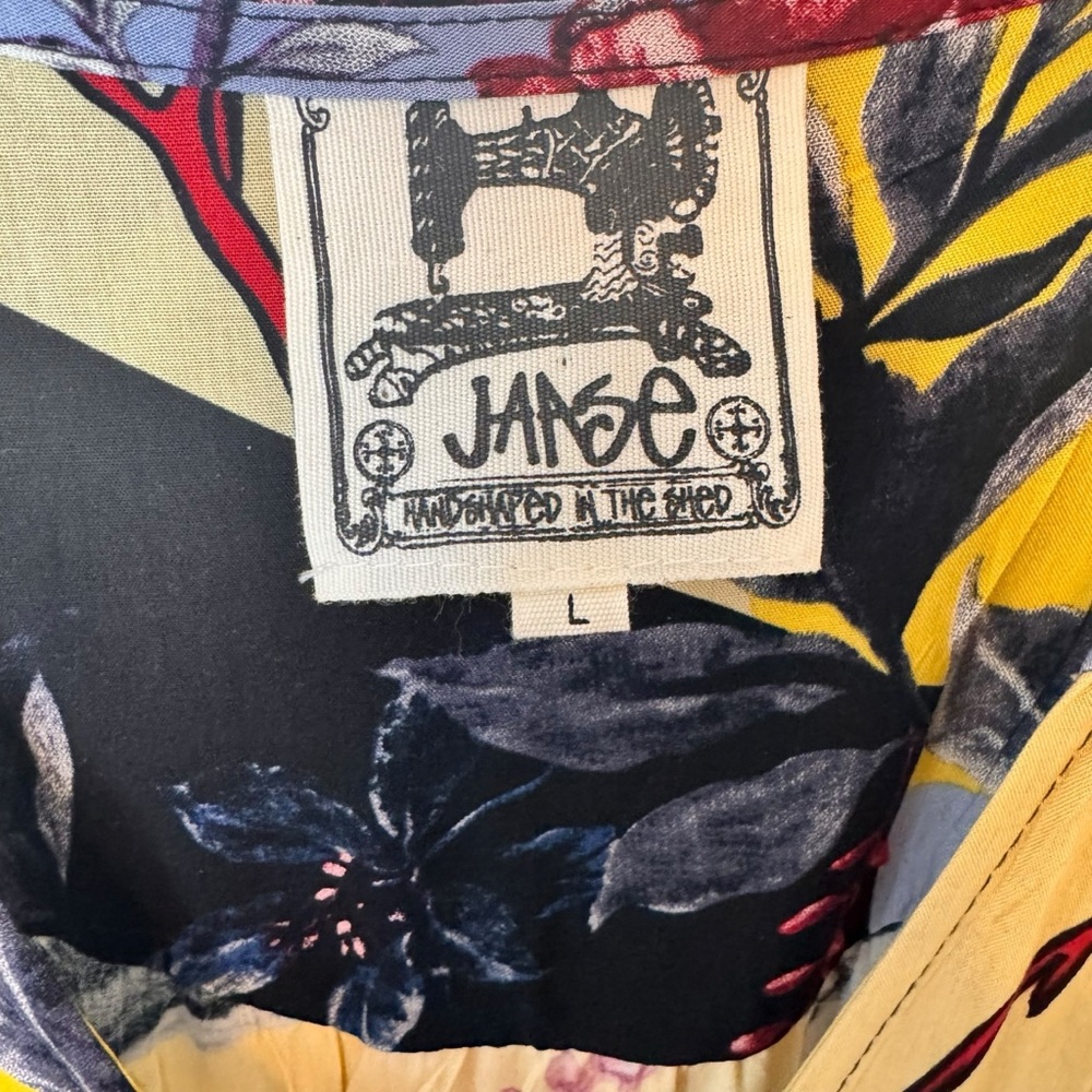 Jasse‎ Floral boho Maxi Dress with V-Neck patchwork size L Indiana Alma - Picture 7 of 9